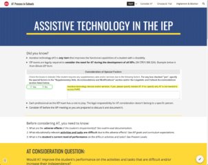 Screenshot of AT Process webpage