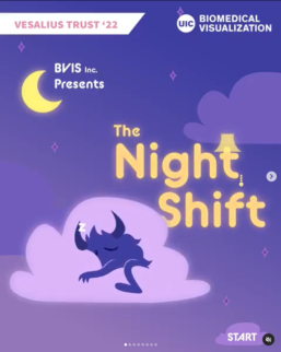 Illustration from Vesalius Trust-A-Thon project, The Night Shift, created by a team of nearly 30 BVIS students
