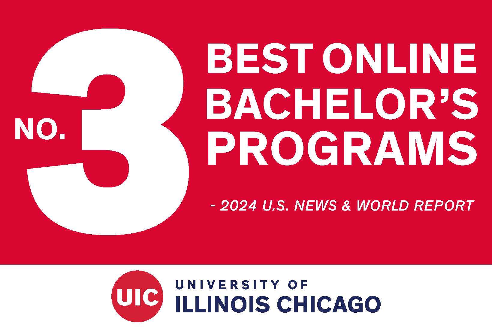 UIC No. 3 best online bachelor's programs 2024 U.S. News and World Report 