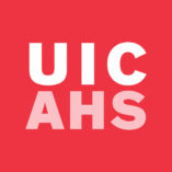 Red box with UIC AHS letters in the middle