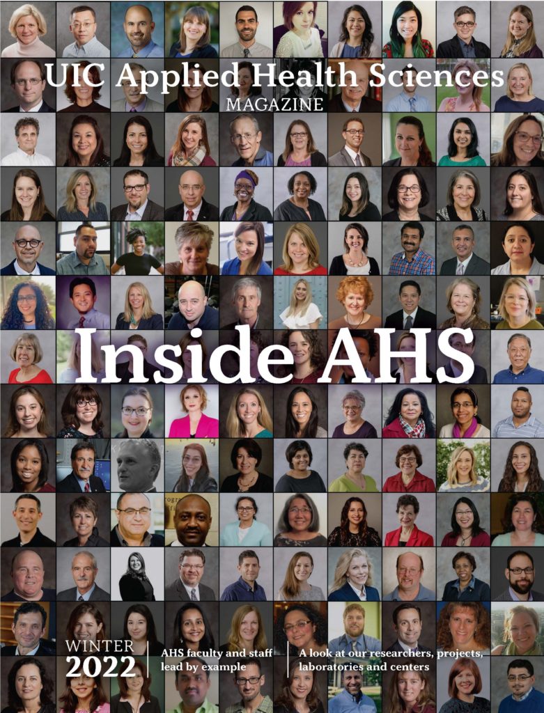 A composite image comprised of photos of AHS faculty and staff.